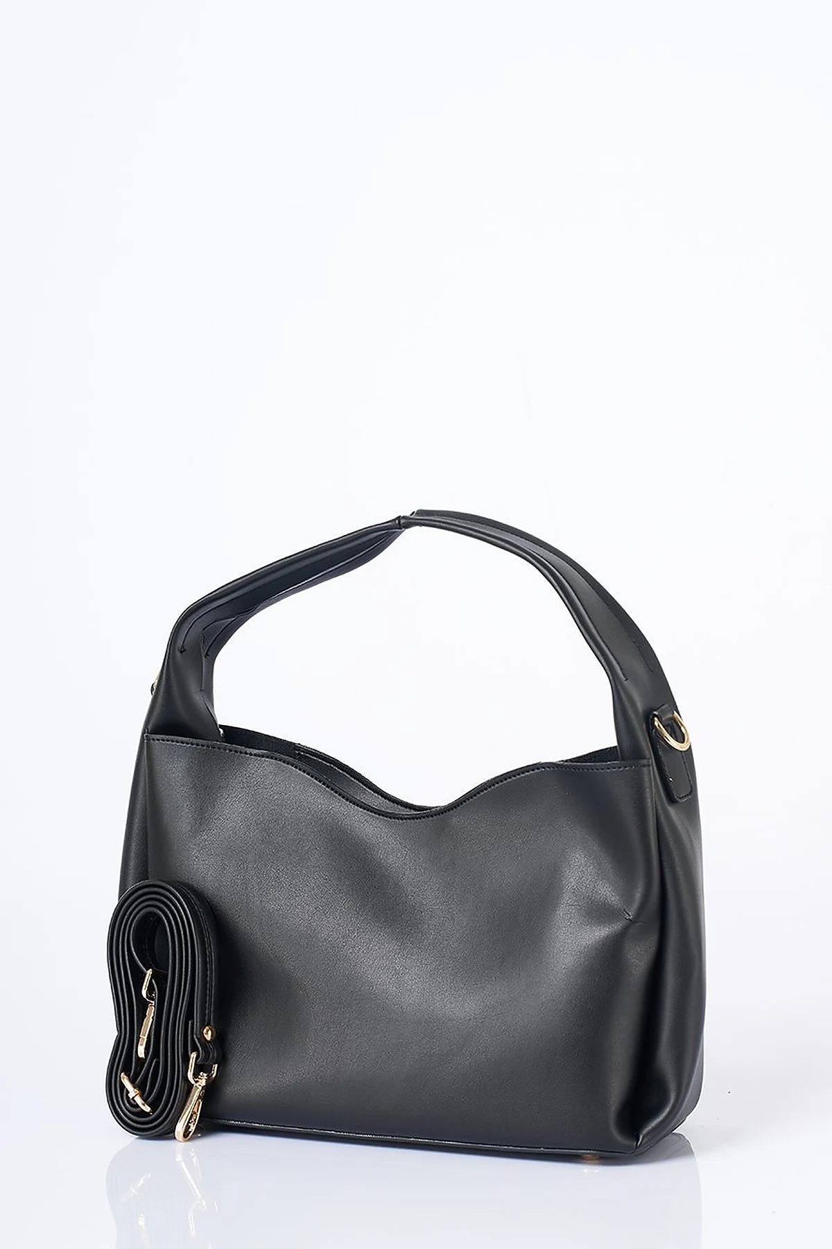 Structured Shopper Bag Black