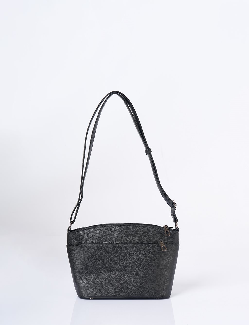 Çok Bölmeli Suni Deri Çanta Siyah