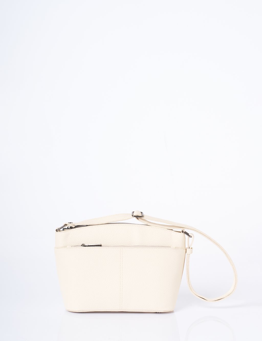 Multi-Compartment Faux Leather Bag Taupe