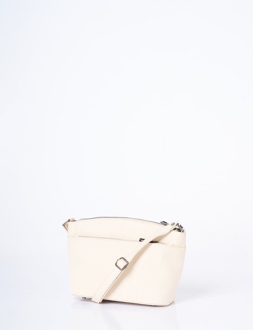 Multi-Compartment Faux Leather Bag Taupe