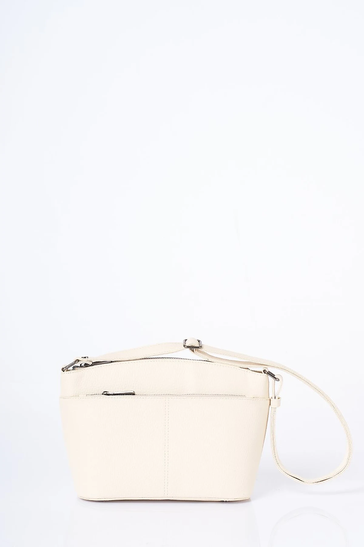 Multi-Compartment Faux Leather Bag Taupe