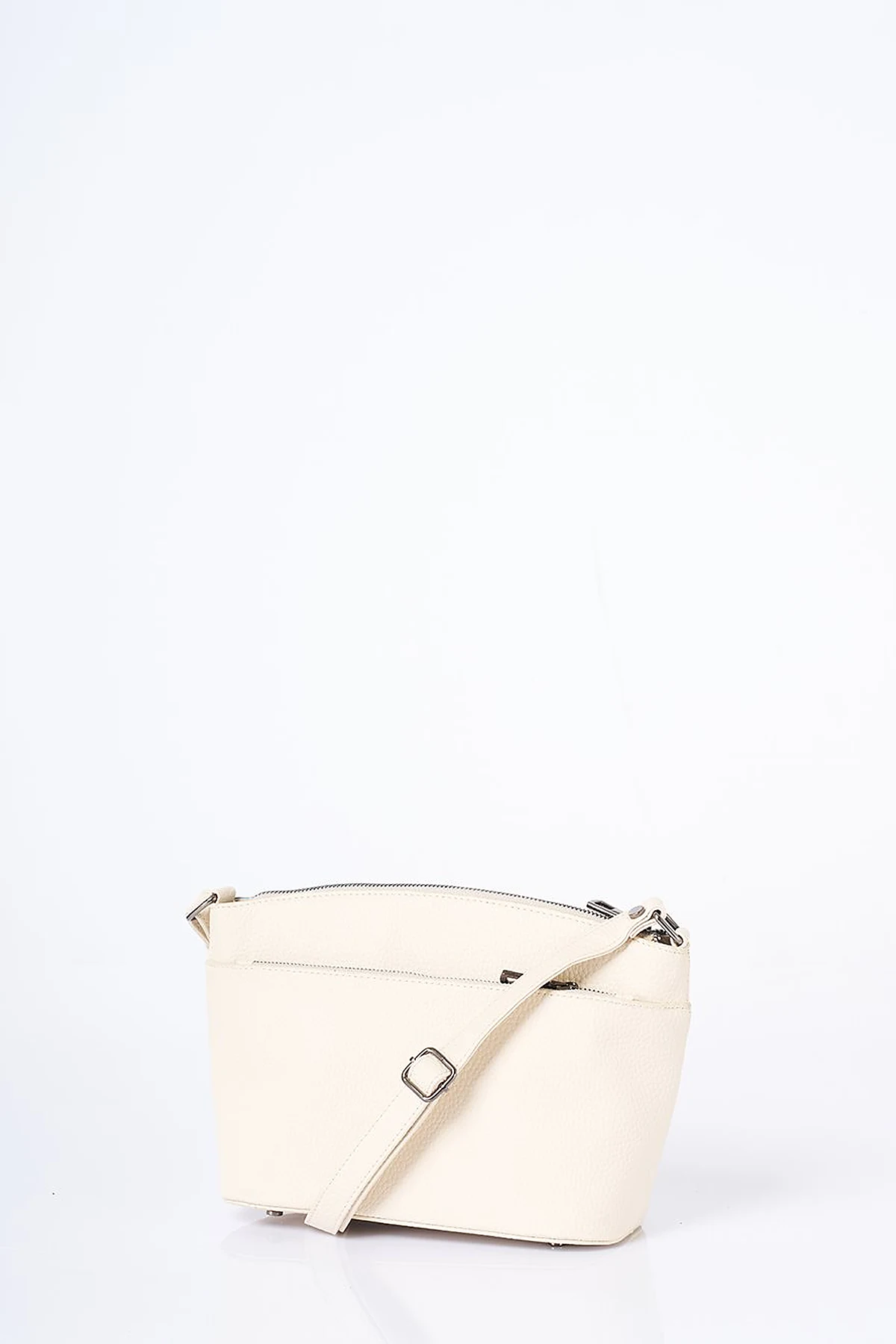 Multi-Compartment Faux Leather Bag Taupe