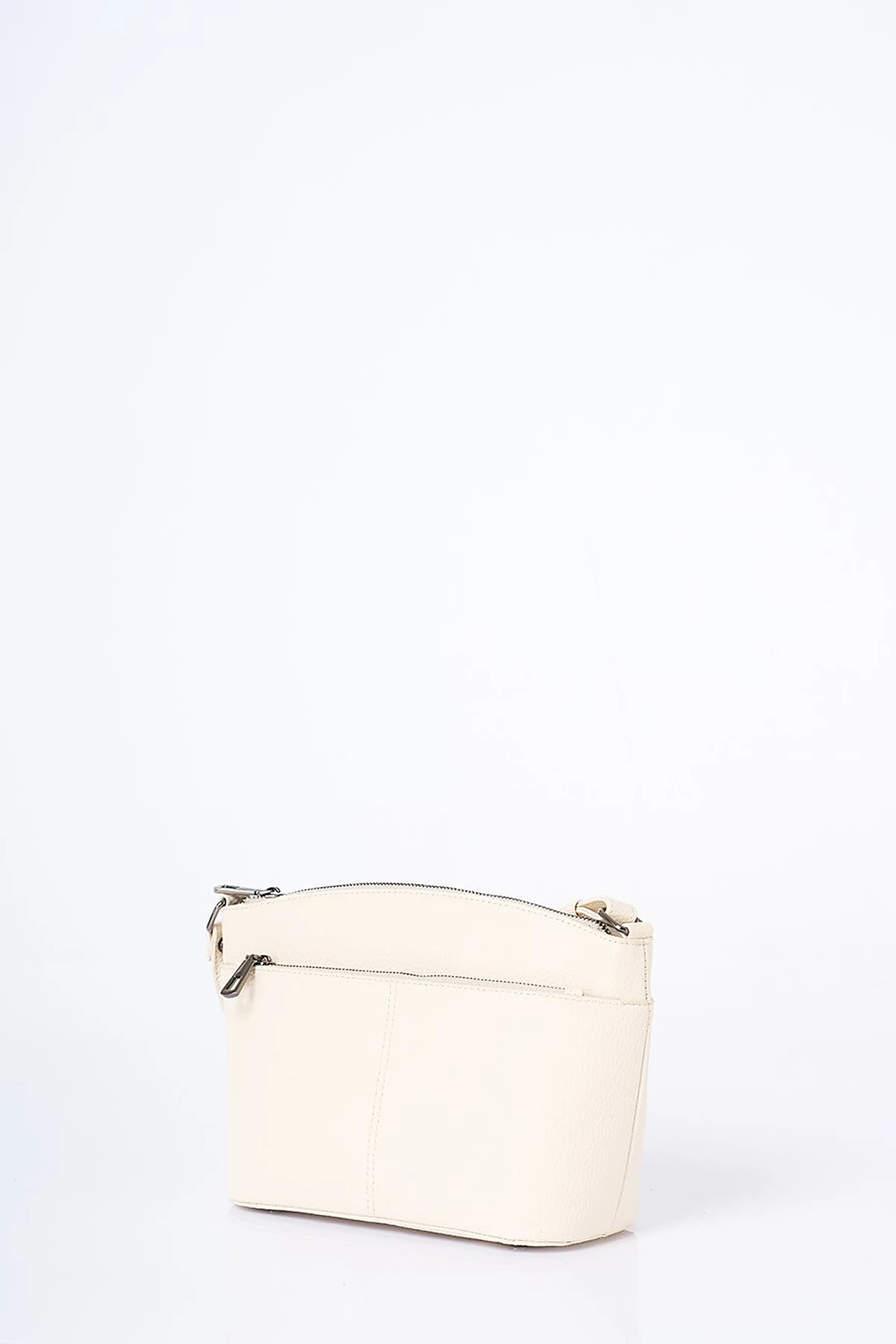 Multi-Compartment Faux Leather Bag Taupe