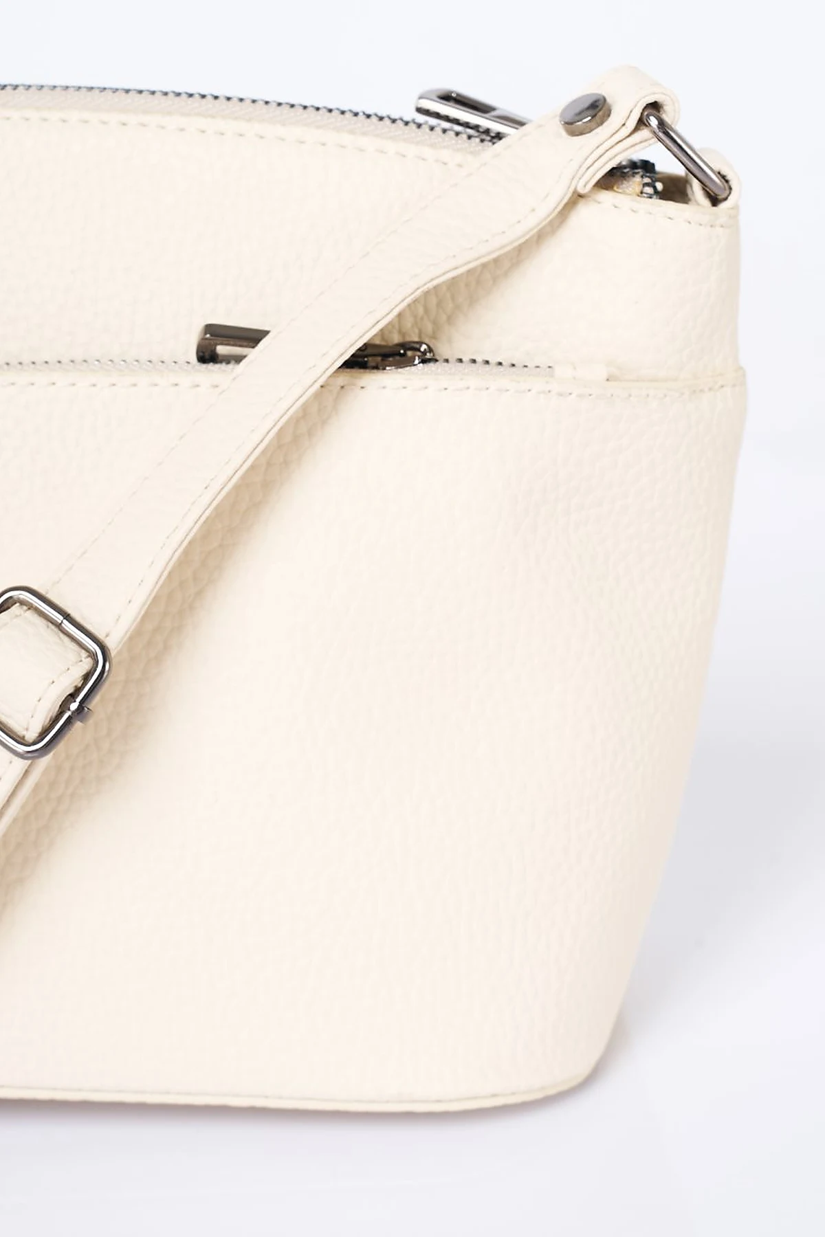 Multi-Compartment Faux Leather Bag Taupe