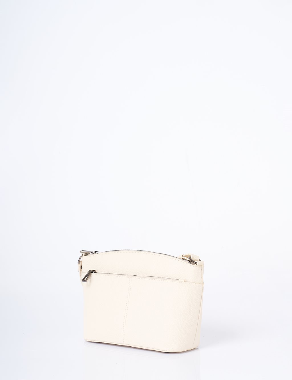 Multi-Compartment Faux Leather Bag Taupe