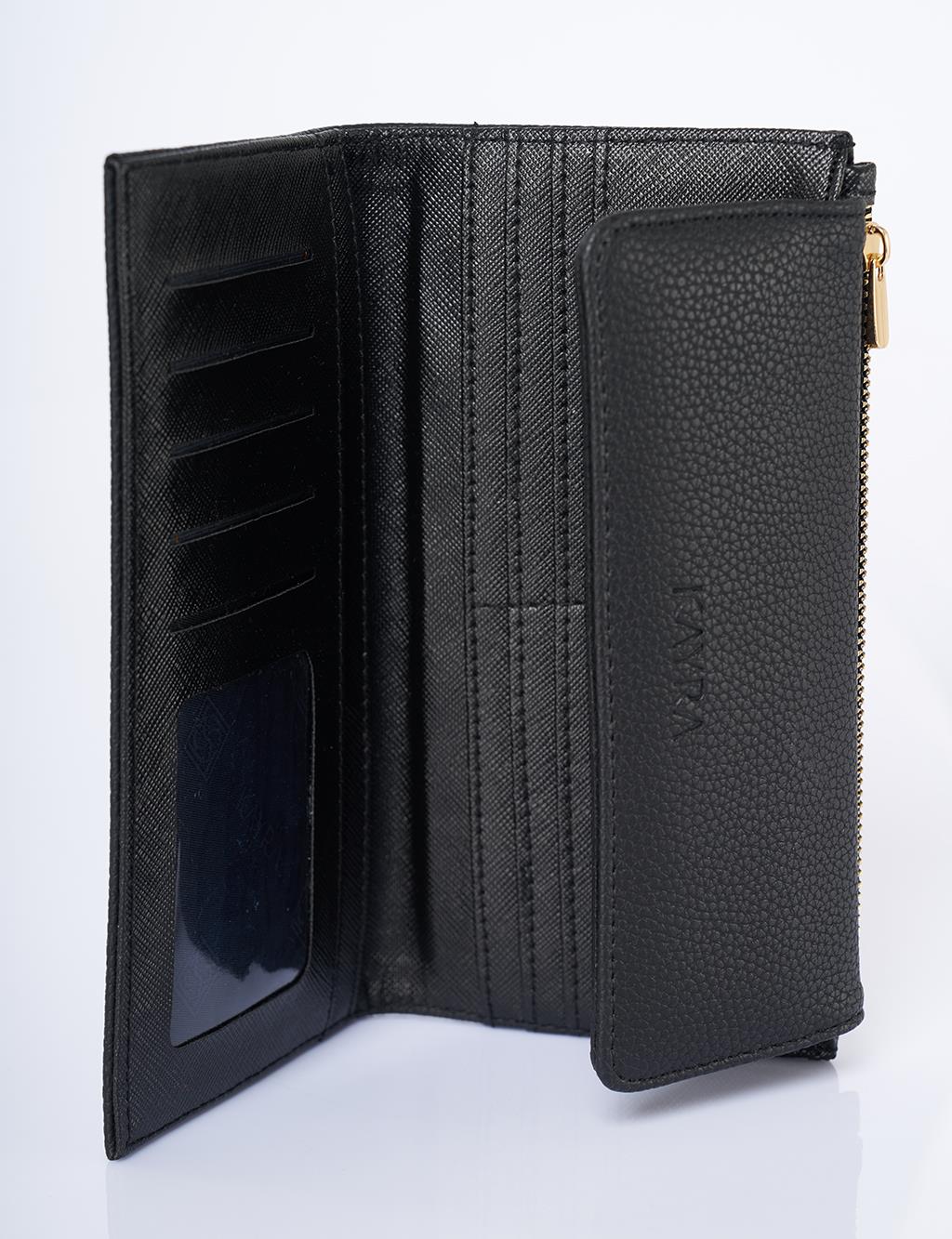 Mıknatıs Kapamalı Cüzdan Siyah