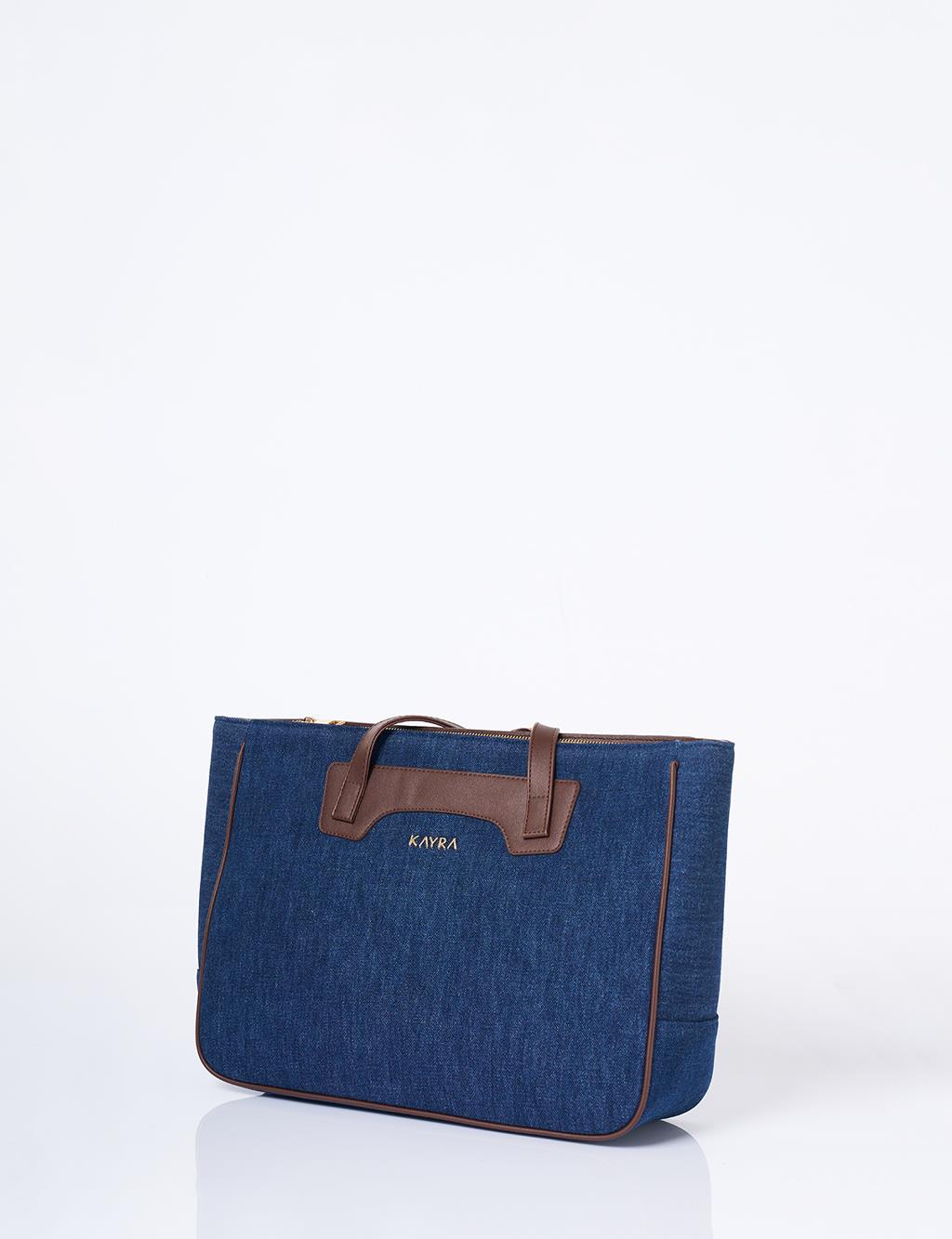 Logo Denim Bag Navy Blue