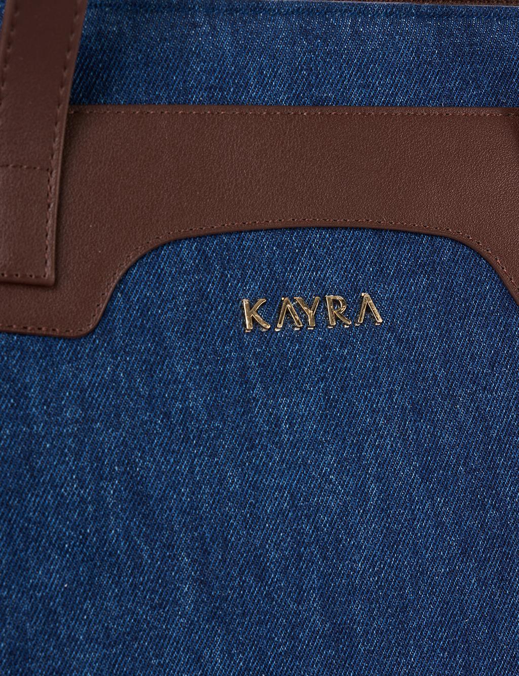 Logo Denim Bag Navy Blue