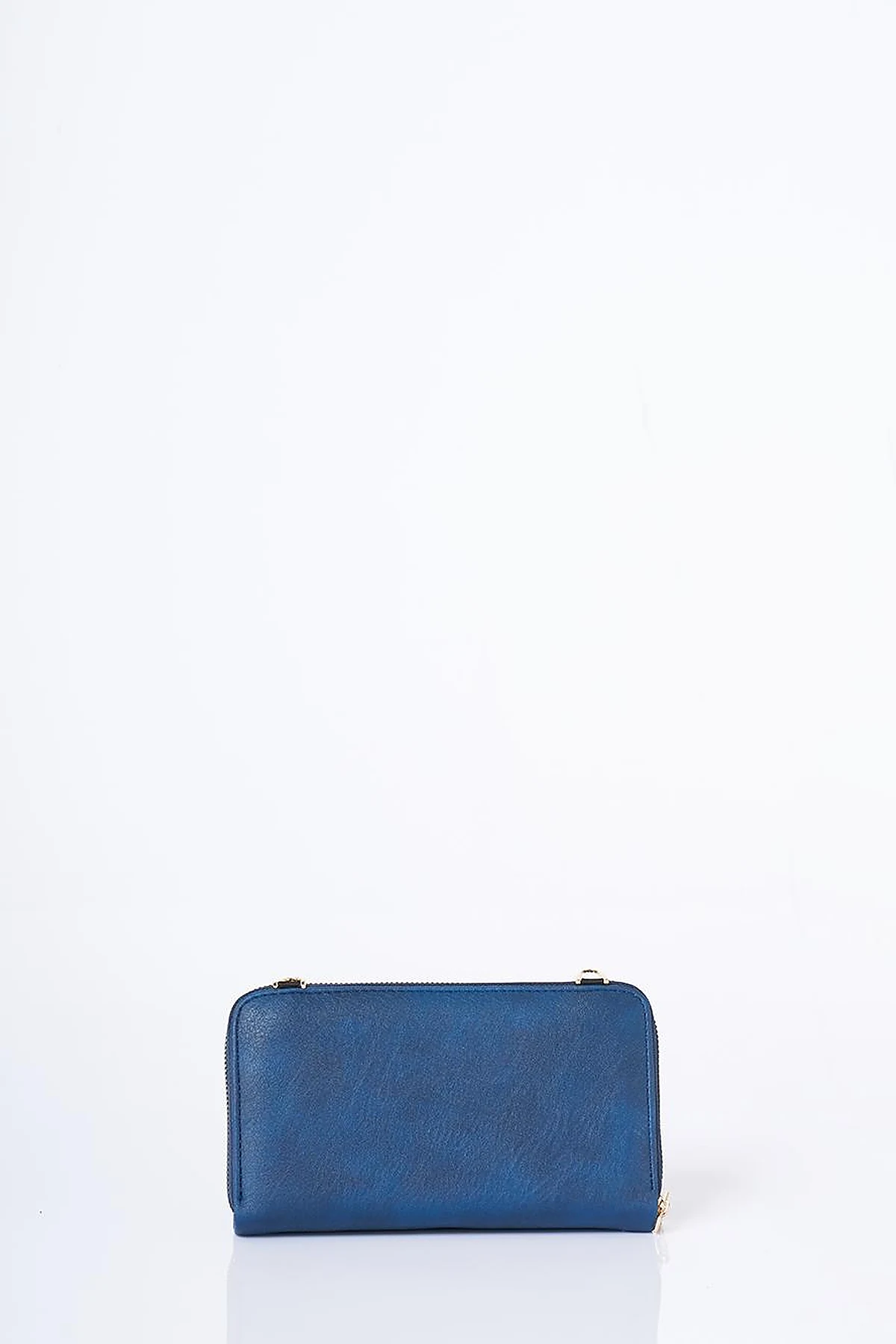 Heart Detailed Crossbody Wallet Bag Navy