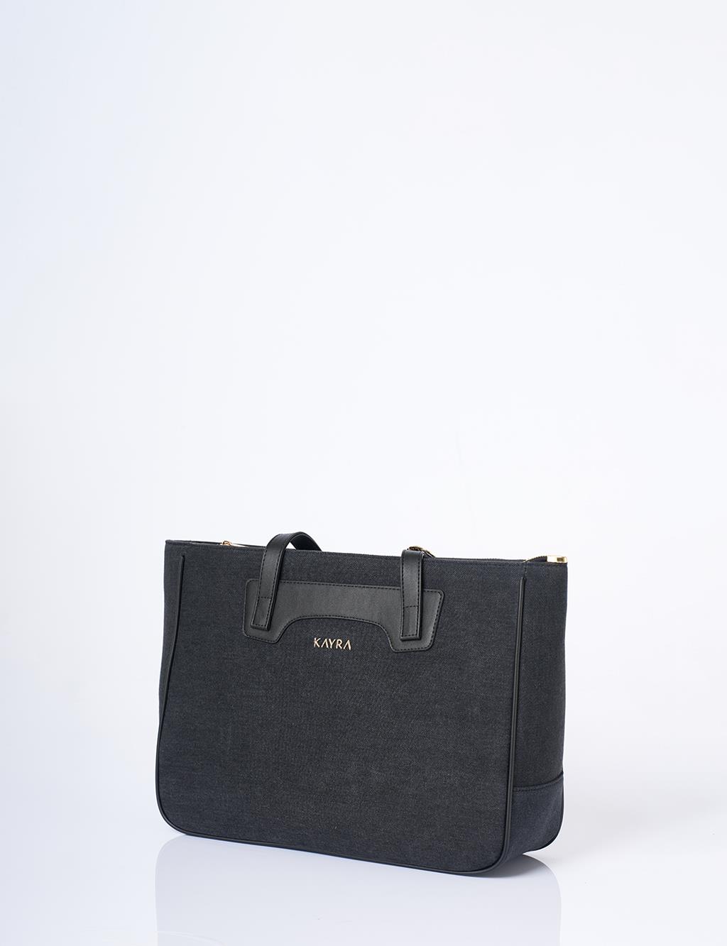 Logo Denim Bag Anthracite