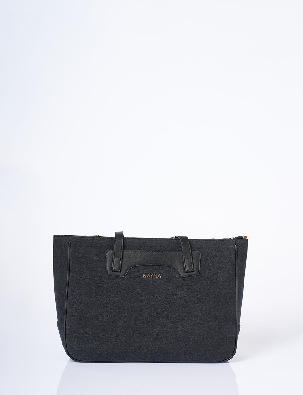 Logo Denim Bag Anthracite