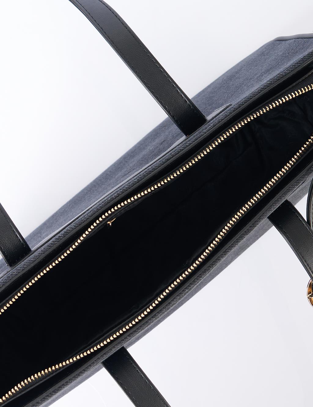 Logo Denim Bag Anthracite