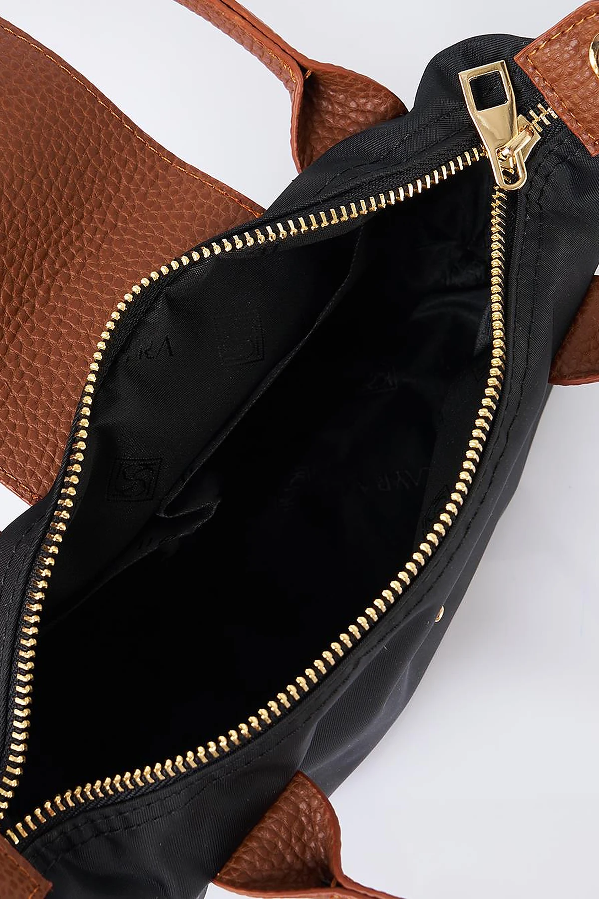 Medium Flap Fabric Bag- Black 
