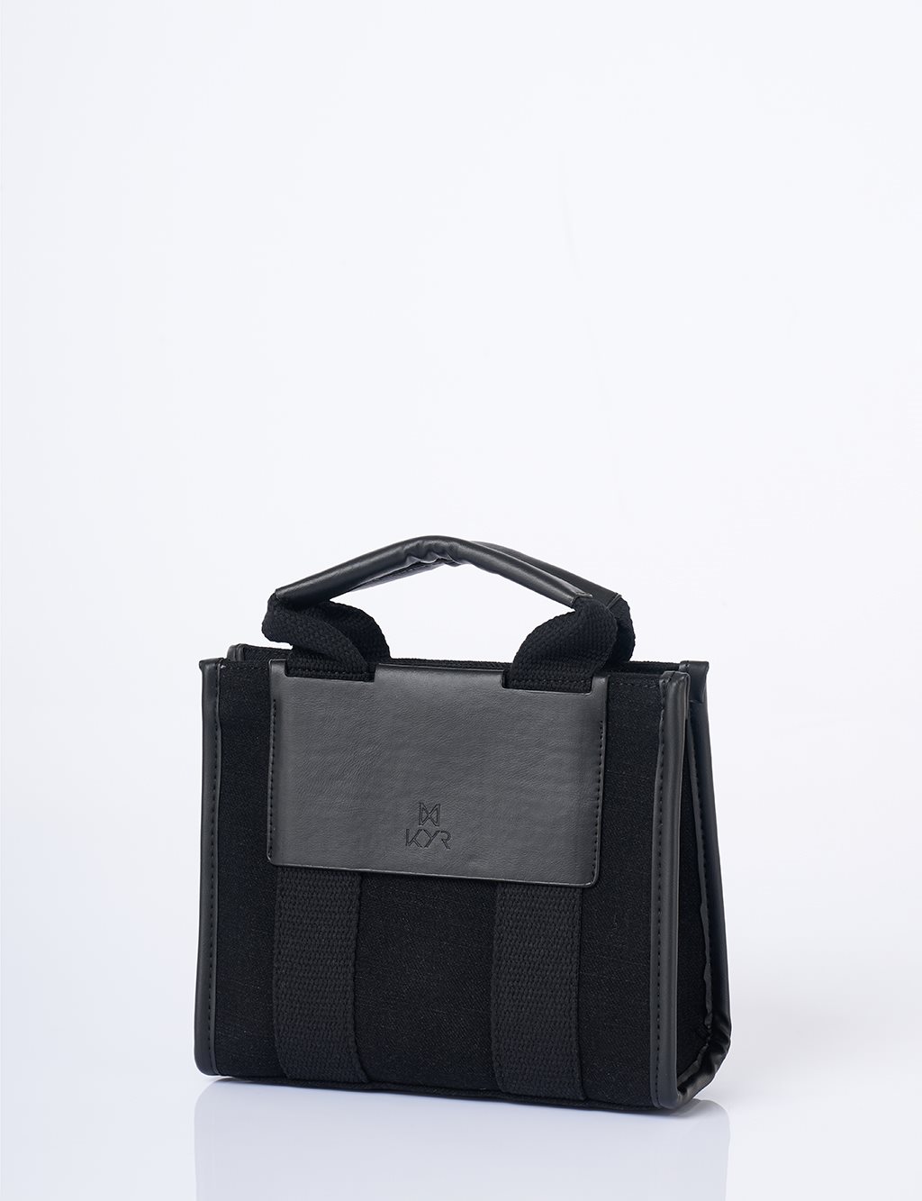 Strap Detailed Denim Bag Grey