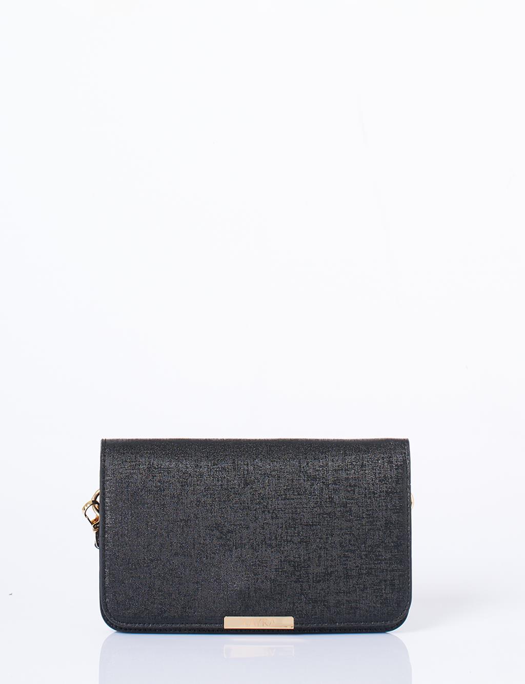 Kapaklı Çanta Cüzdan Siyah 