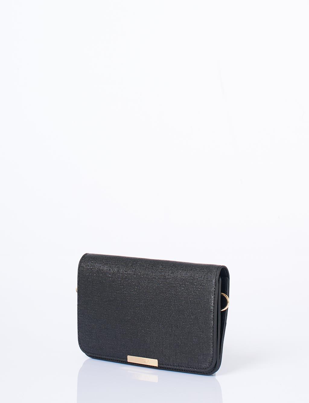 Kapaklı Çanta Cüzdan Siyah 