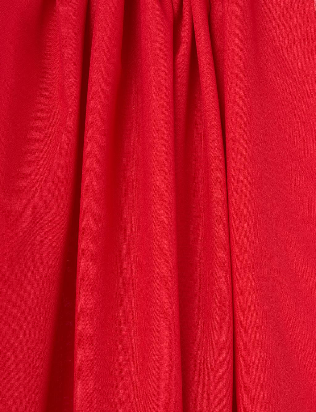 Basic Cotton-Silk-Blend Shawl Red