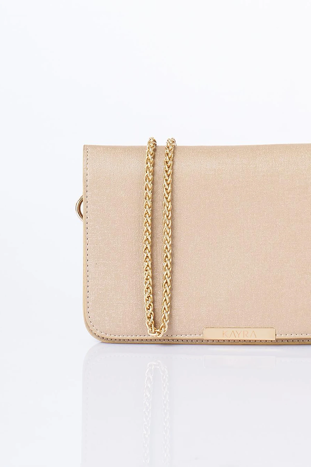 Flap Bag Wallet in Gold