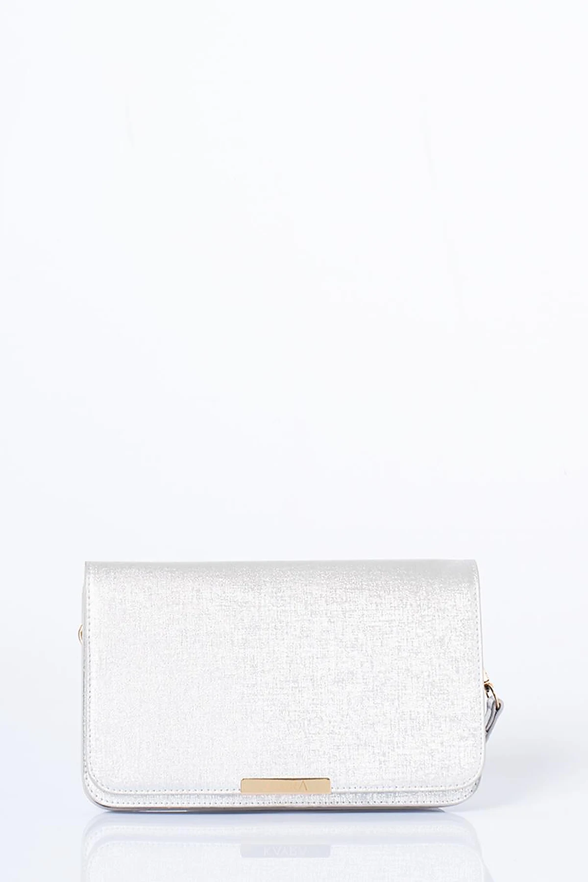 Flap Bag Wallet in Silver