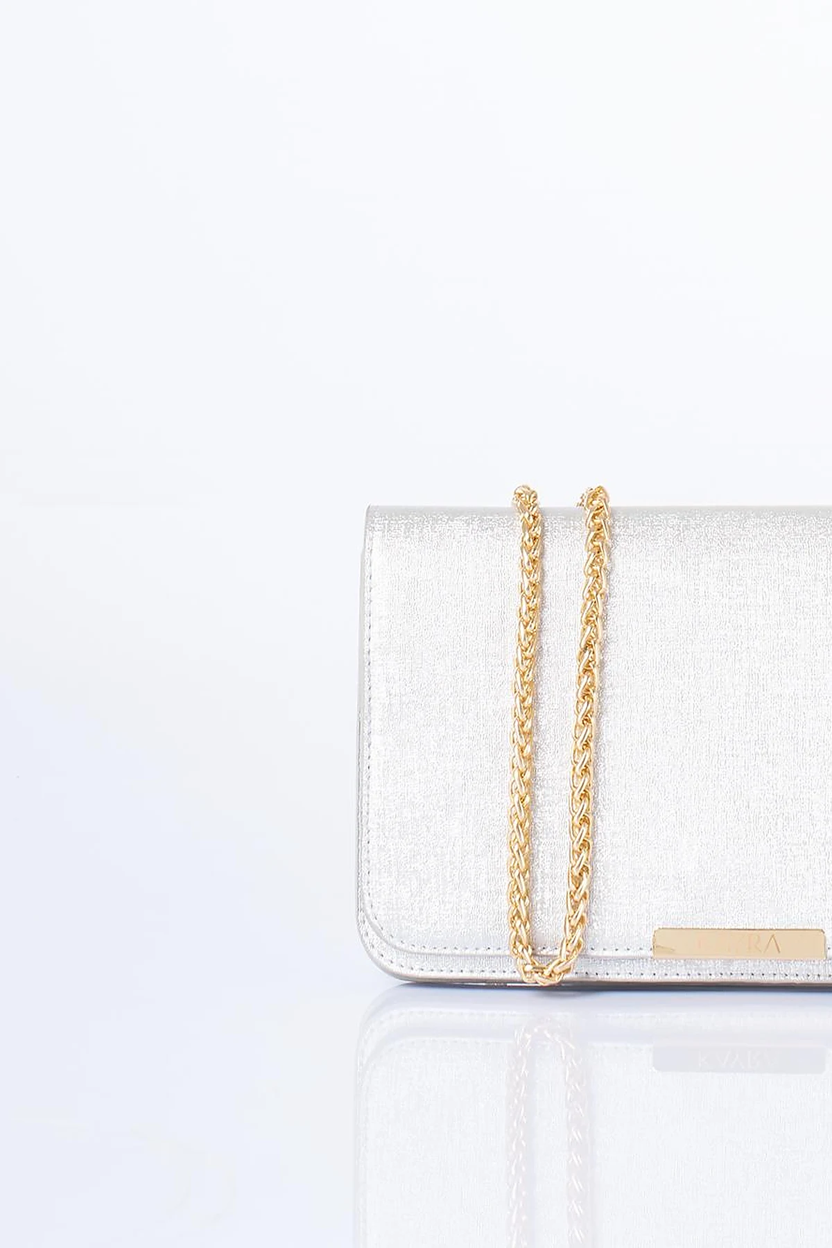 Flap Bag Wallet in Silver