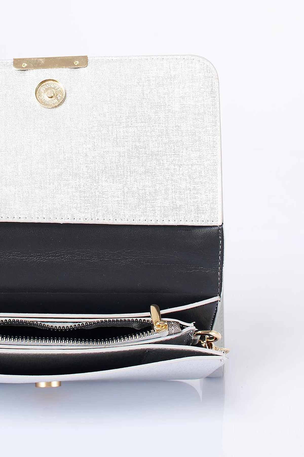 Flap Bag Wallet in Silver