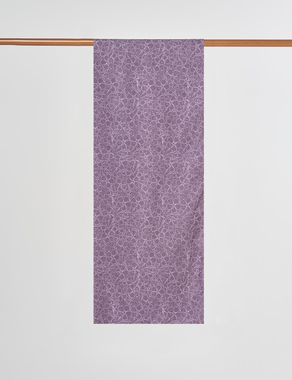 Floral Digital Print Shawl in Smoke