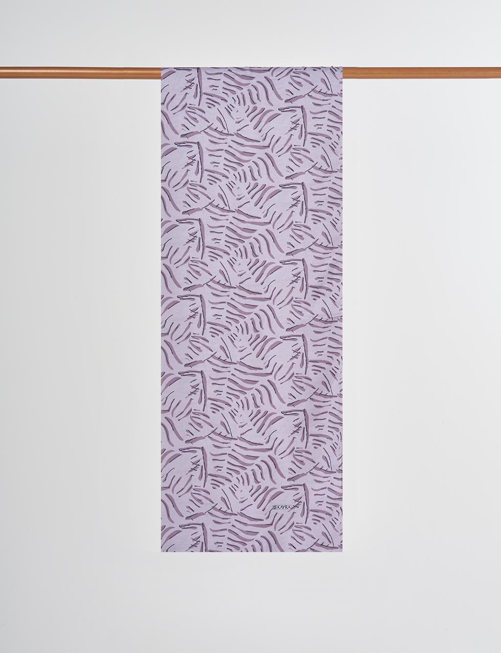 Soyut Desen Dijital Baskı Şal Gri