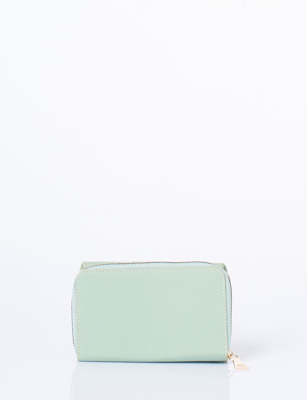 Gold Tokalı Fermuarlı Cüzdan Mint 