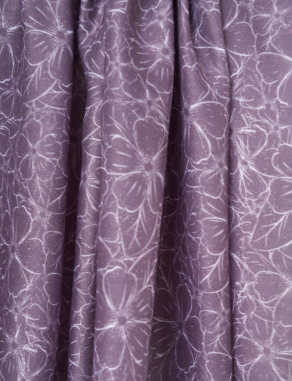 Floral Digital Print Shawl in Smoke