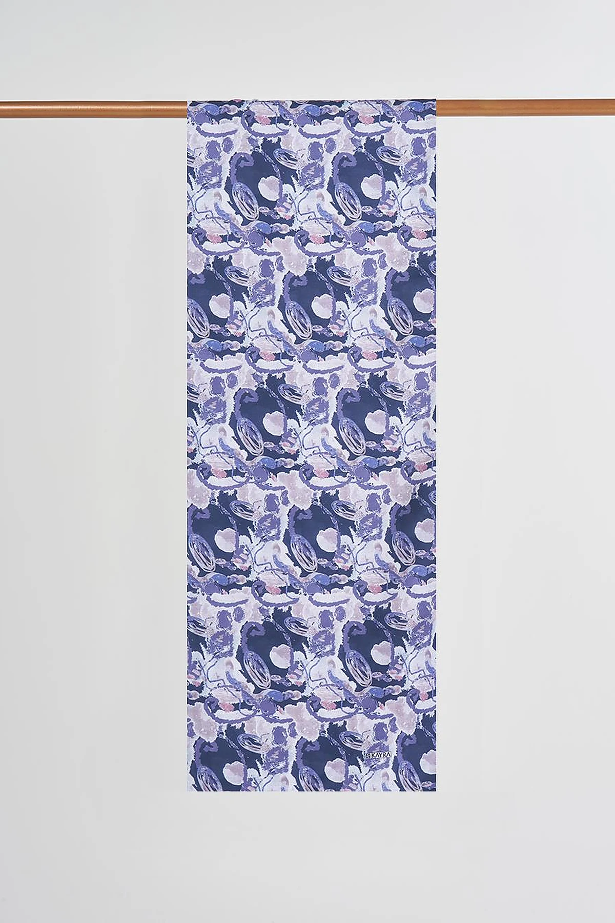Batik Pattern Shawl in Navy Blue