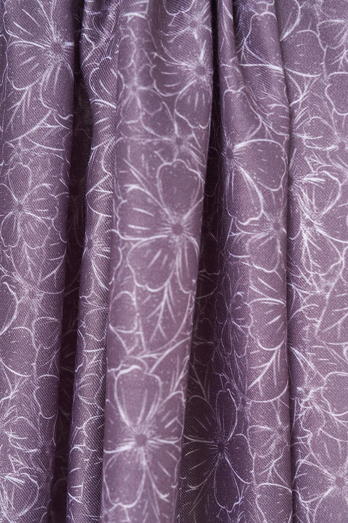 Floral Digital Print Shawl in Smoke