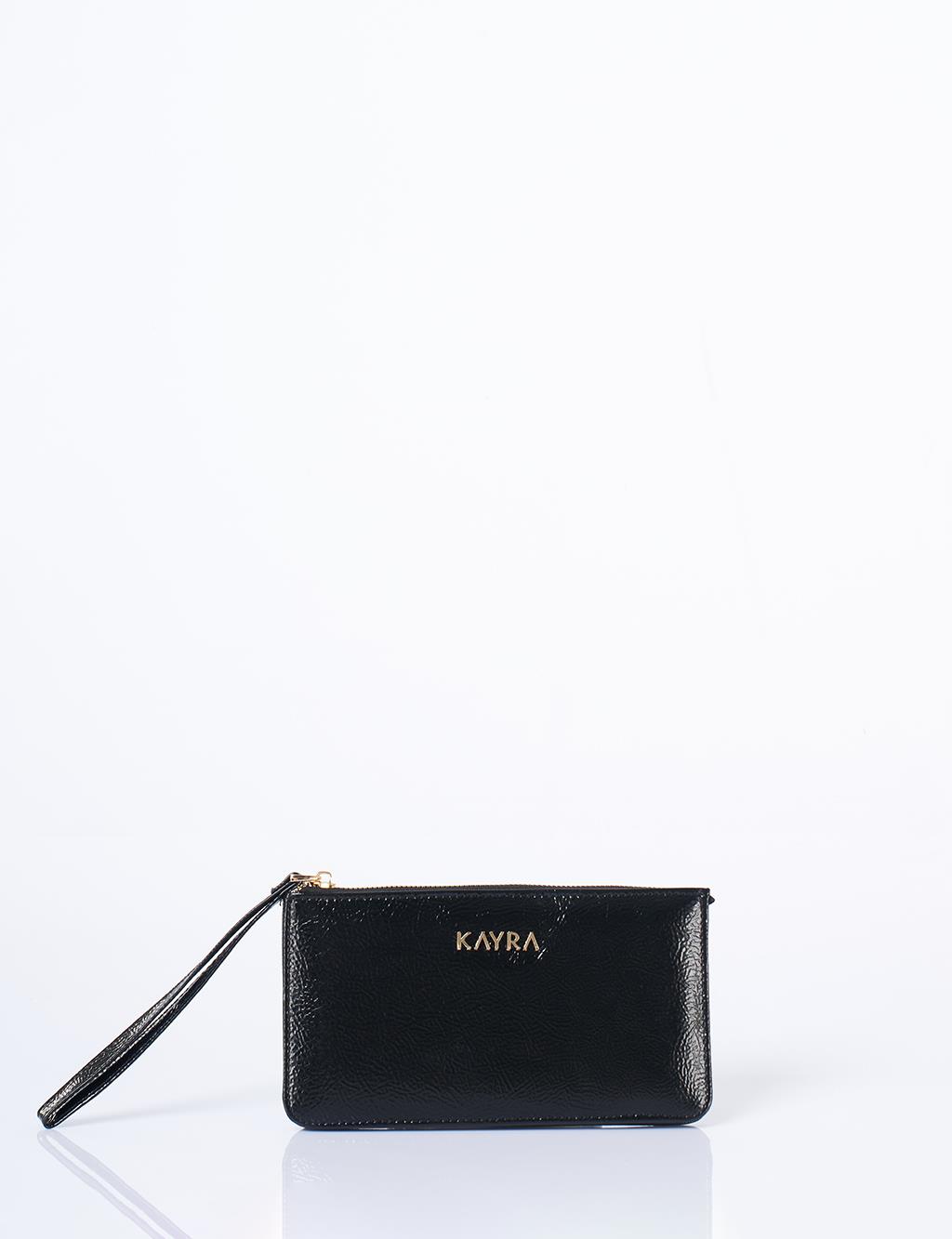 Logolu El Cüzdanı Siyah 