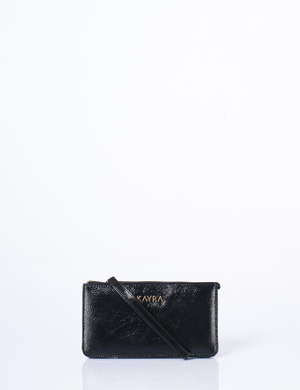 Logolu El Cüzdanı Siyah 