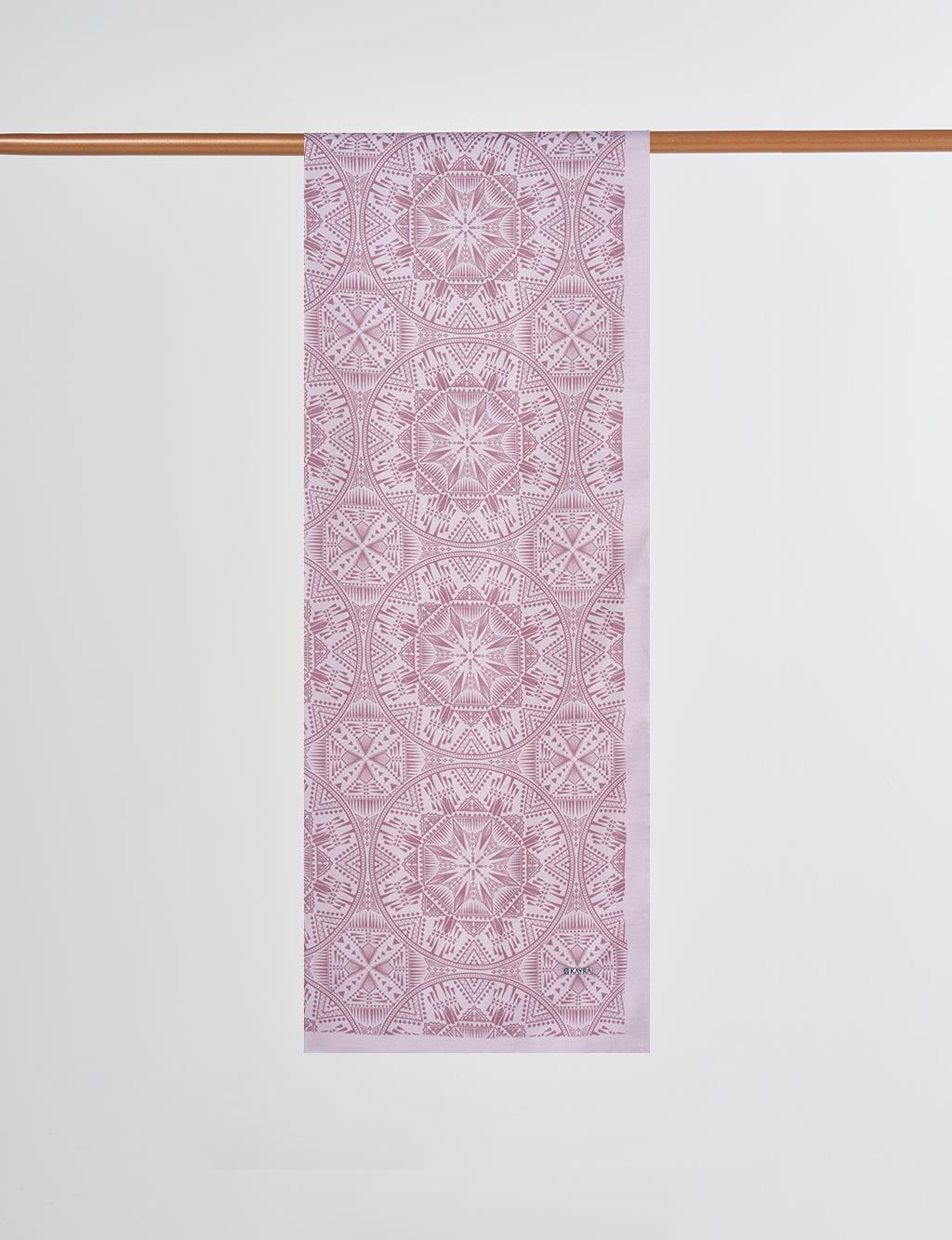 Patterned Digital Print Shawl in Mink