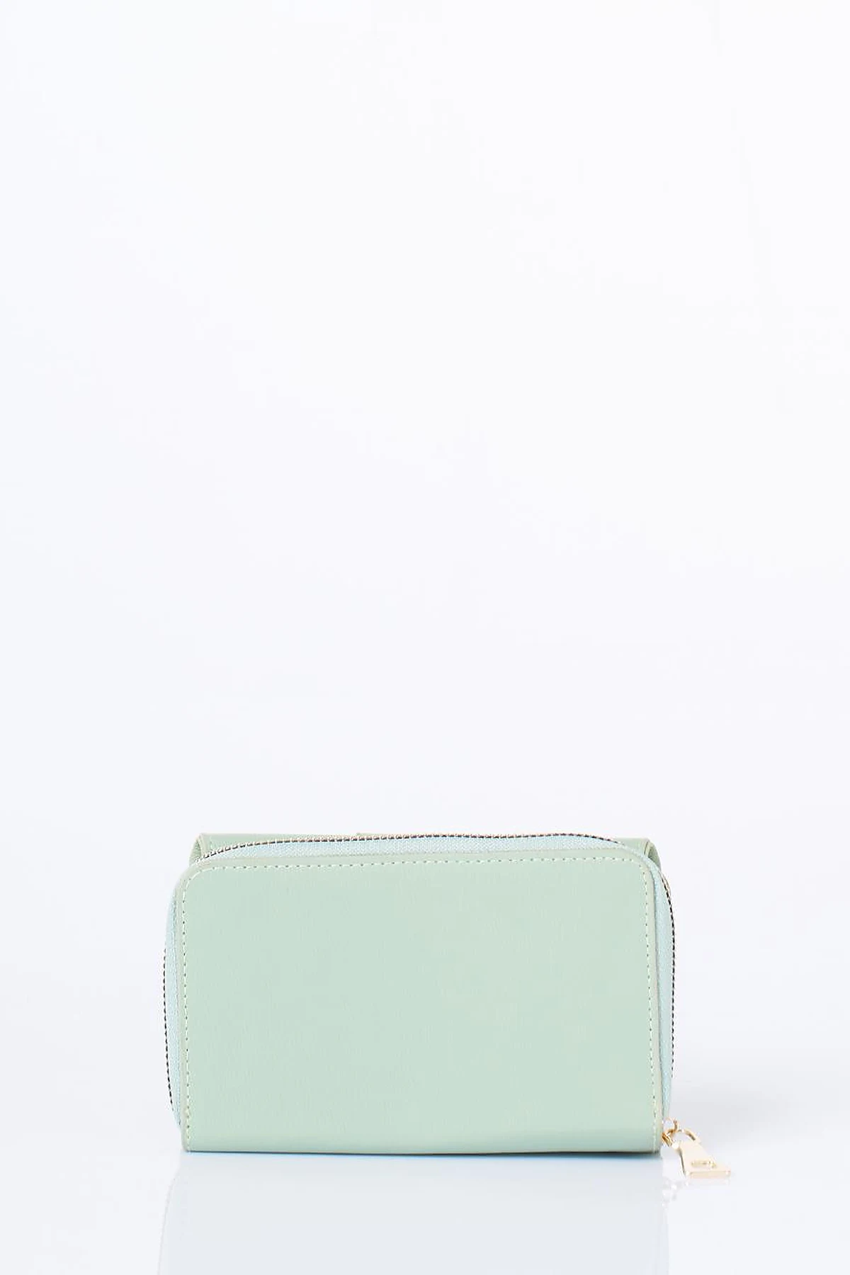 Gold Buckle Zipper Wallet Mint