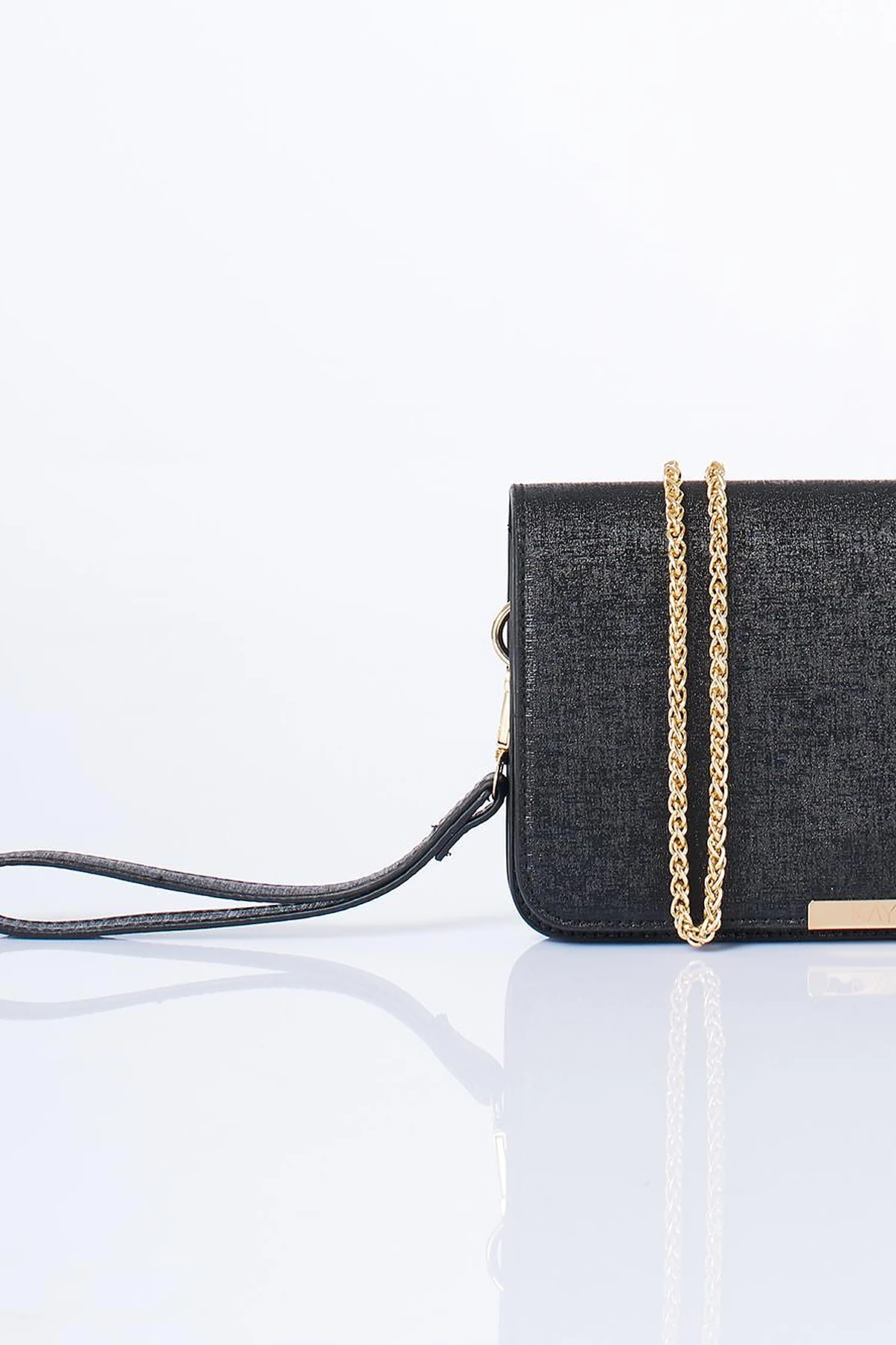 Flap Bag Wallet in Black