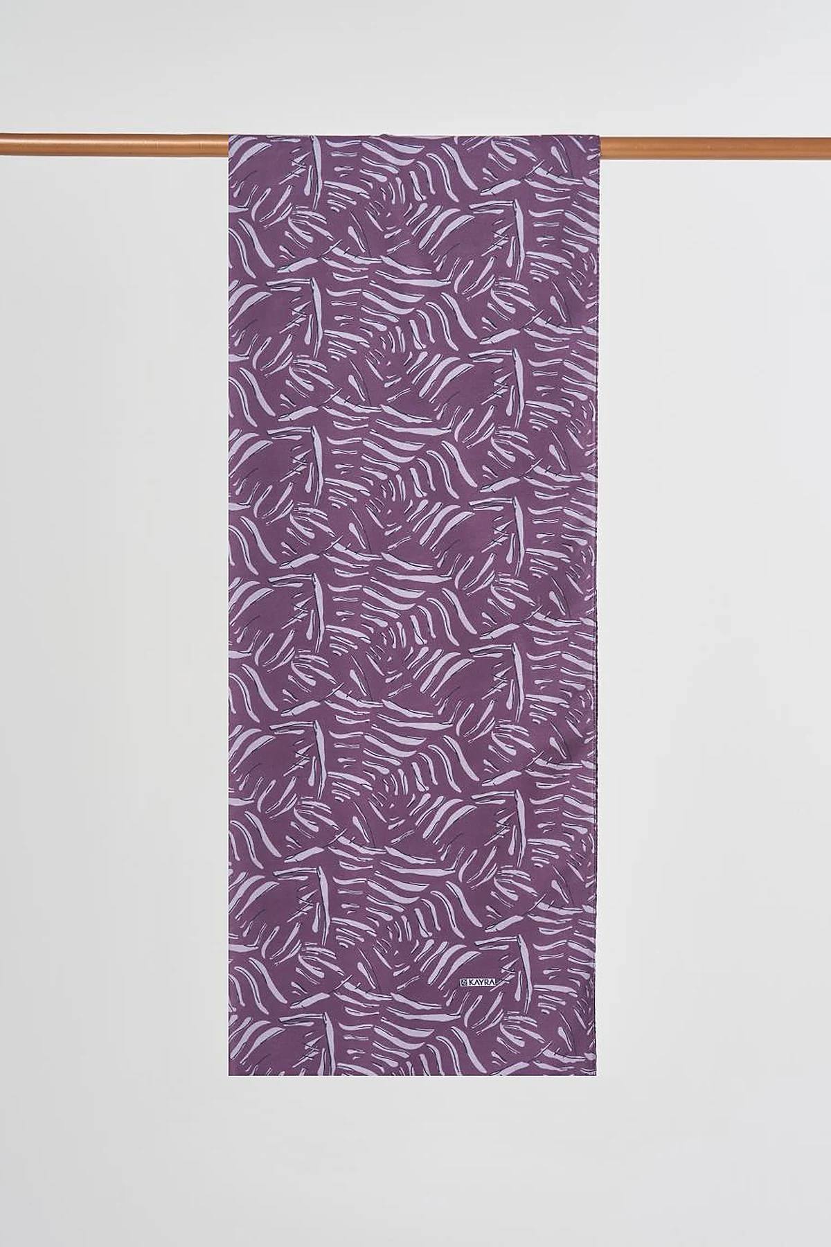 Abstract Pattern Digital Printed Shawl Eggplant Purple