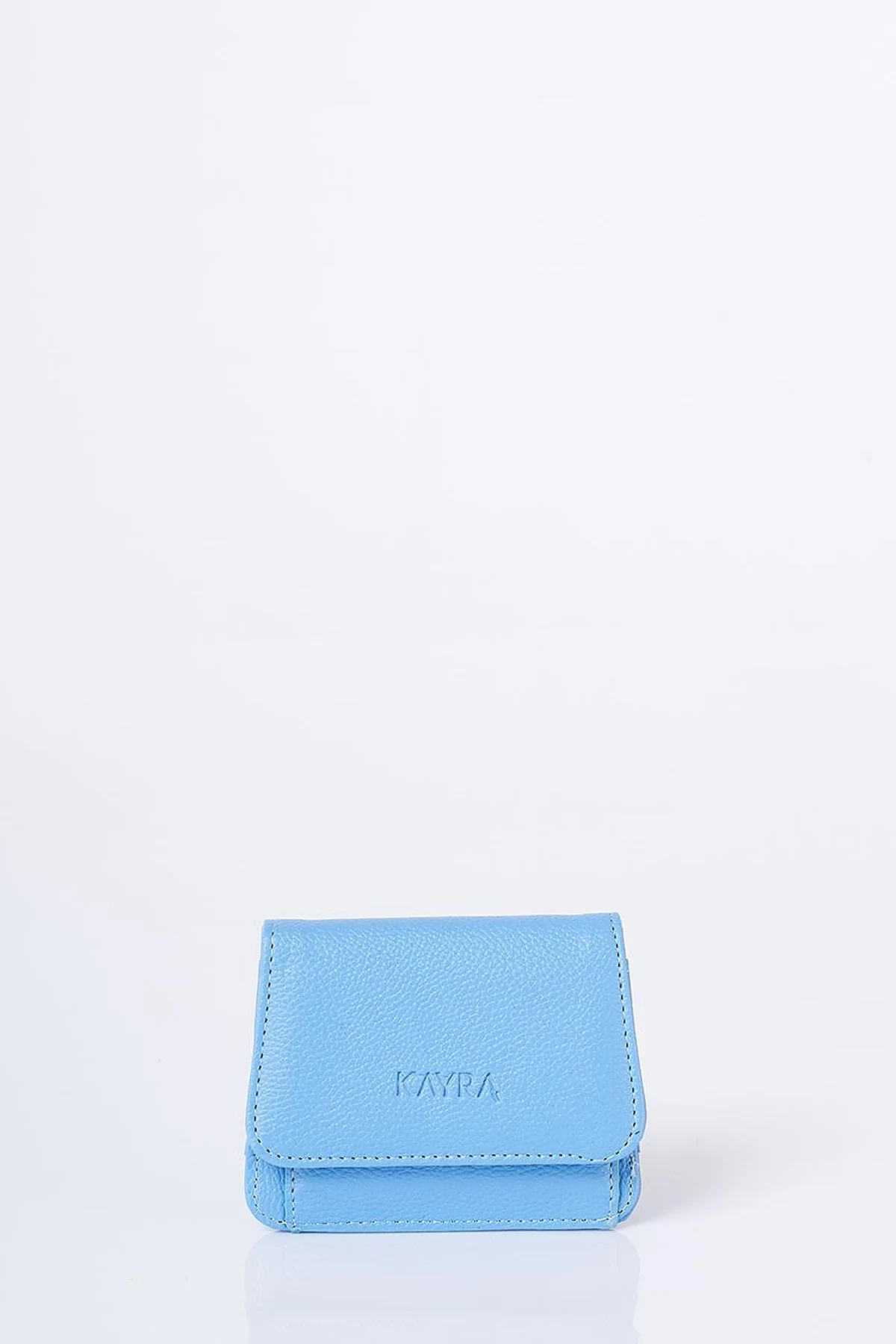 Faux Leather Square Wallet Indigo