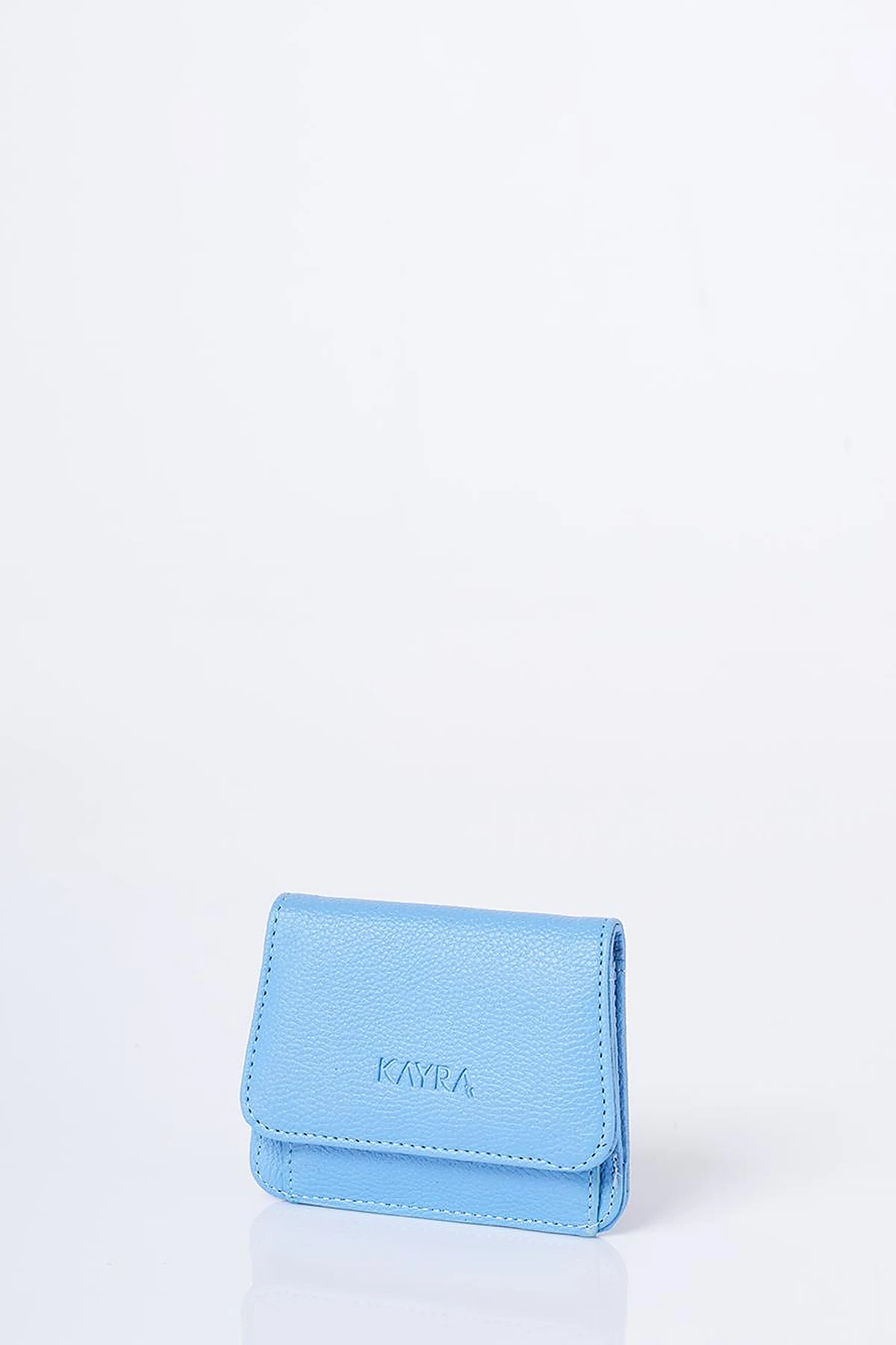 Faux Leather Square Wallet Indigo