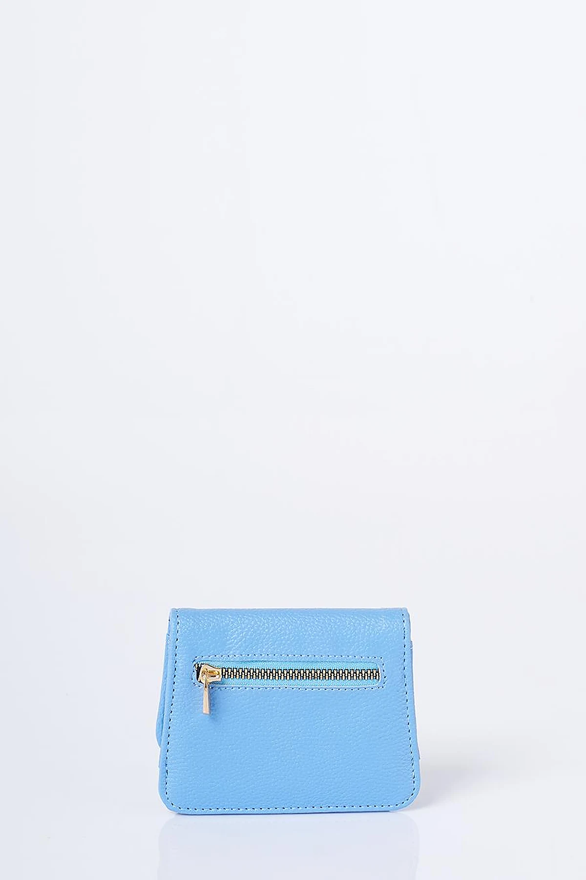 Faux Leather Square Wallet Indigo