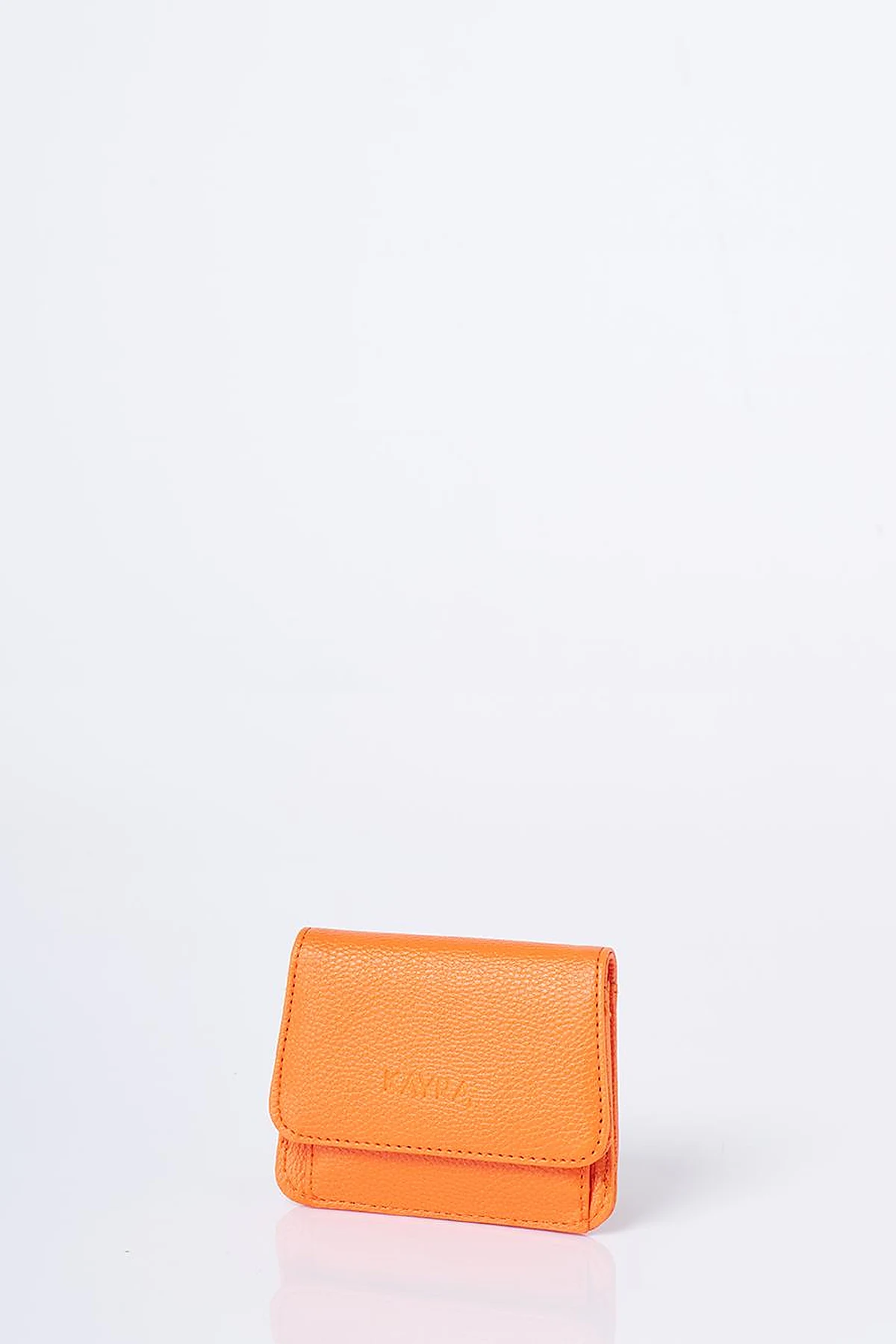 Faux Leather Square Wallet Orange