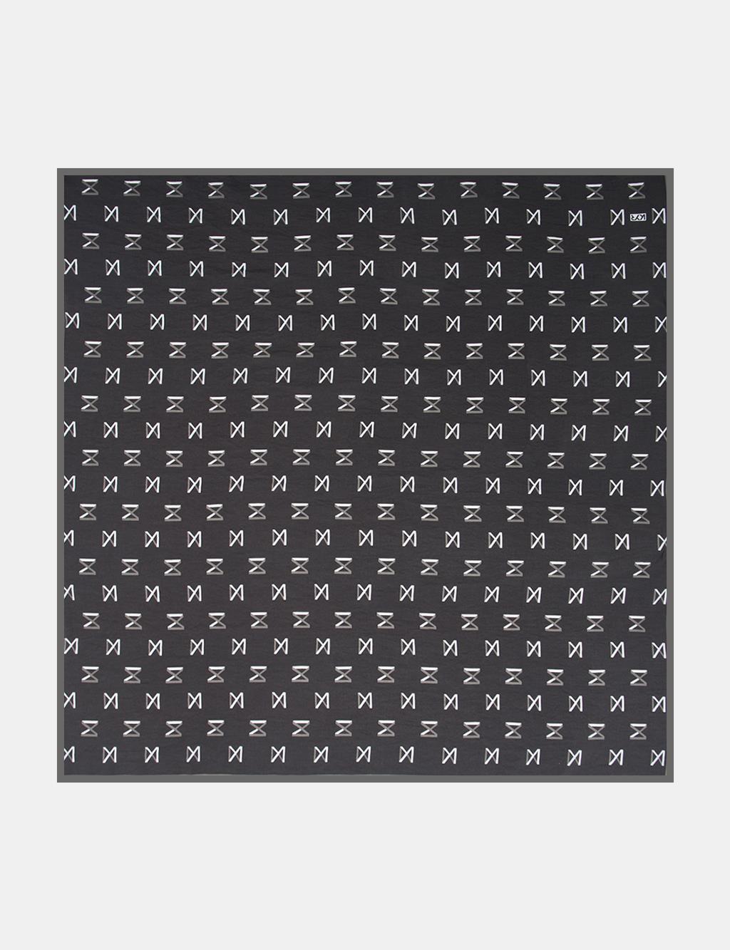 Logolu Viskon Eşarp Siyah 