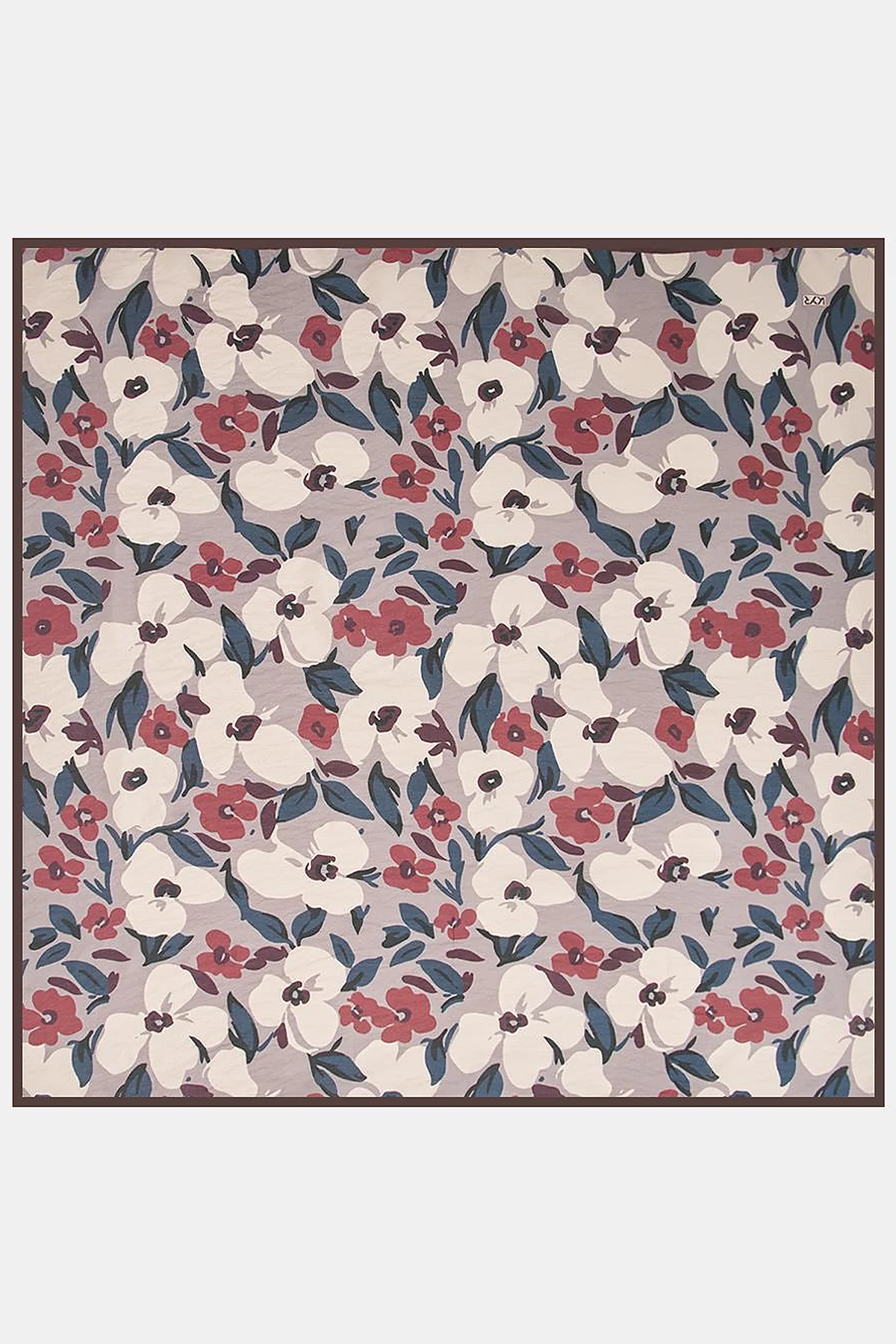 Floral Viscose Scarf in Dusty Rose