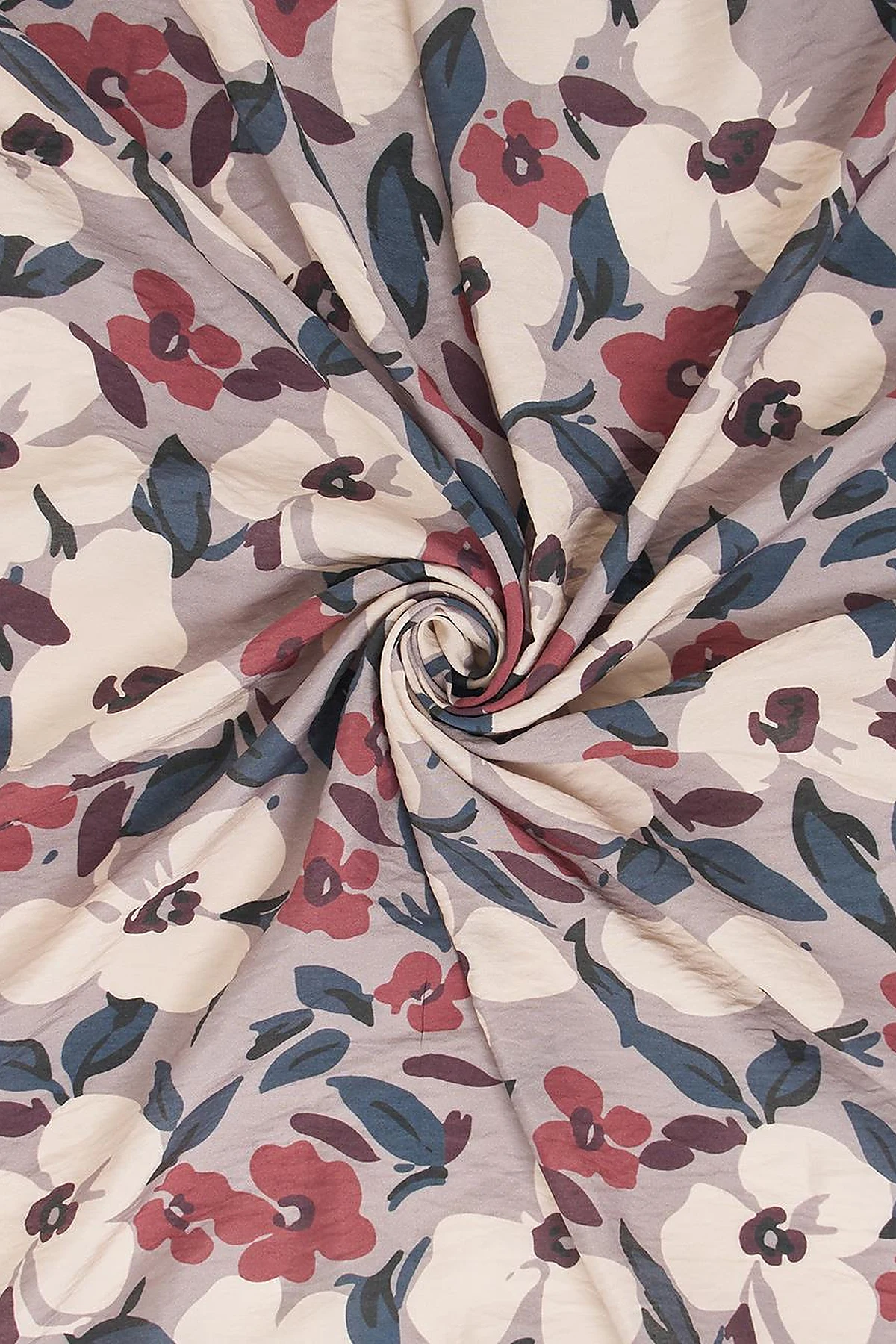 Floral Viscose Scarf in Dusty Rose