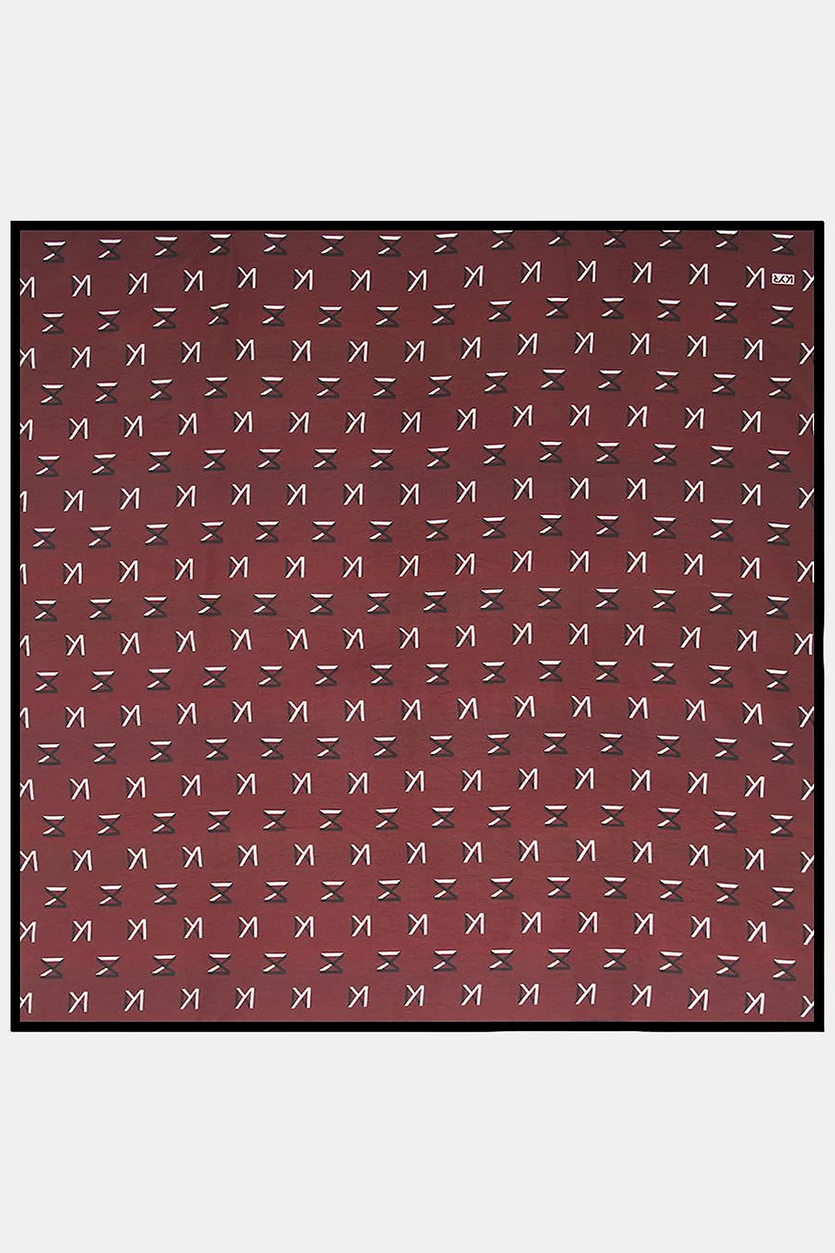 Logo Viscose Scarf in Burgundy