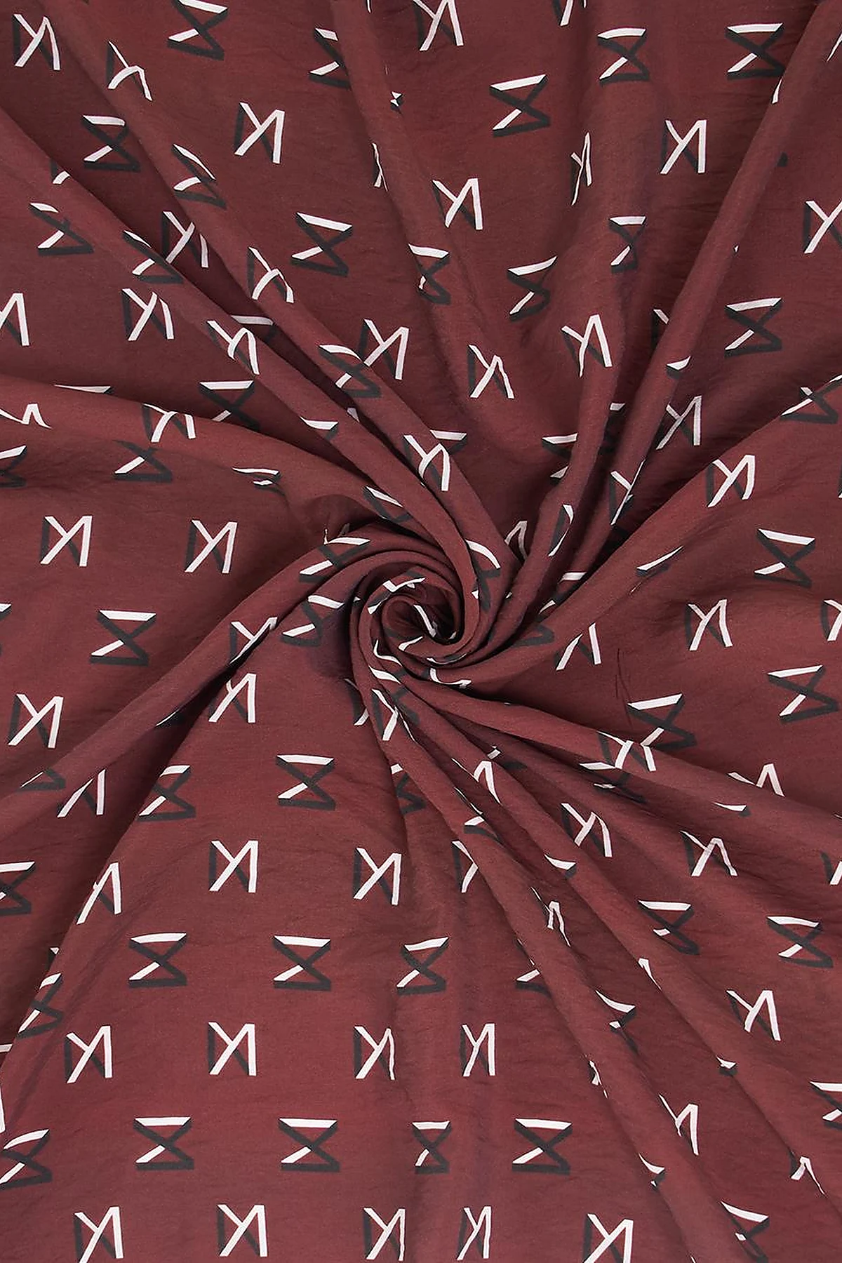 Logo Viscose Scarf in Burgundy