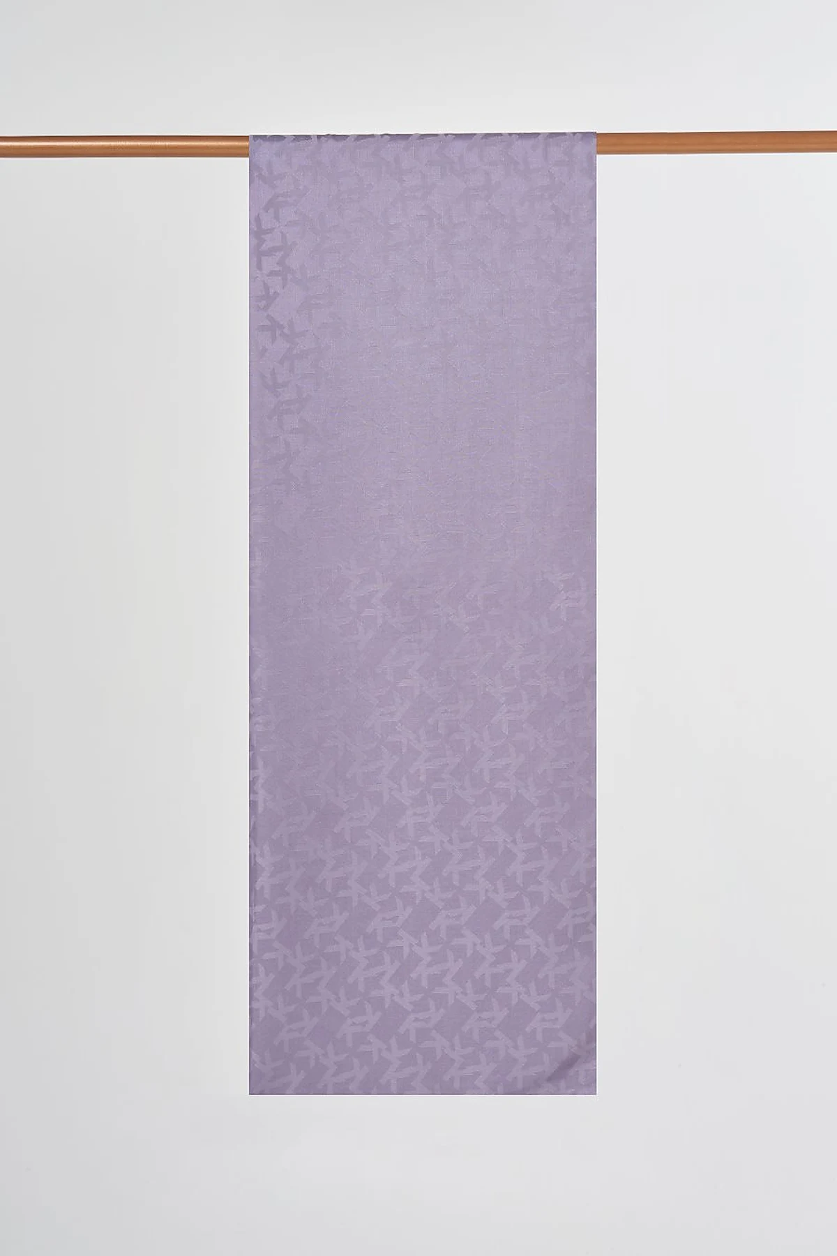 Jacquard Shawl with Logo Detail Lilac