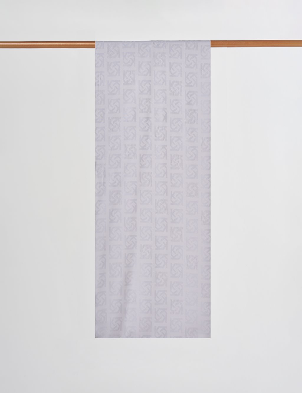 Viscose Shawl with Logo Detail in Silver