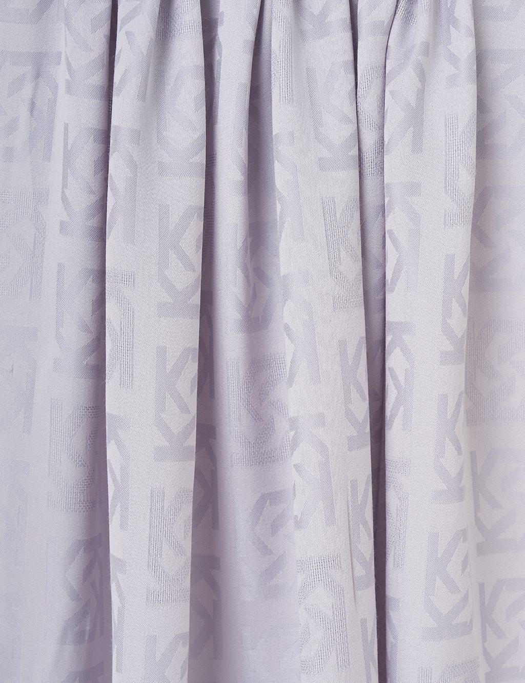 Viscose Shawl with Logo Detail in Silver