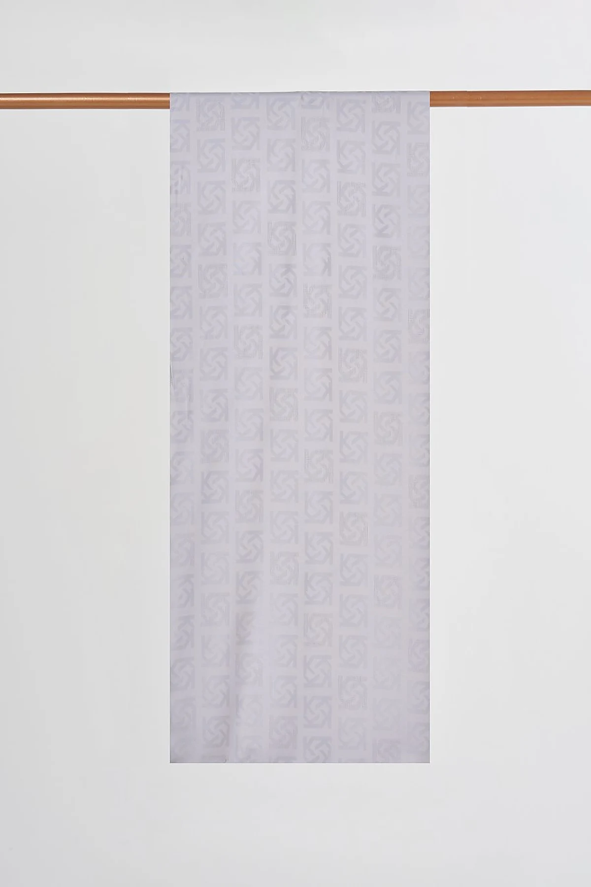 Viscose Shawl with Logo Detail in Silver